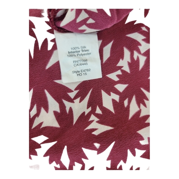 Madewell‎ Floral Print Red Silk Canal Tank XS - Picture 9 of 12